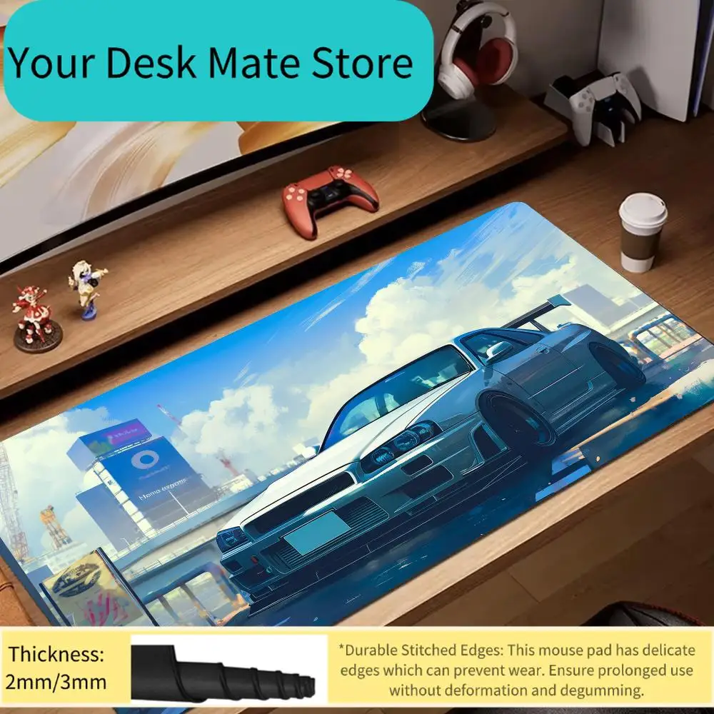 

JDM Sports car Mouse Pad rubber anti-slip Desk Mat gamer pc accessories Gaming mat keypad expansion mousepad laptop office pad