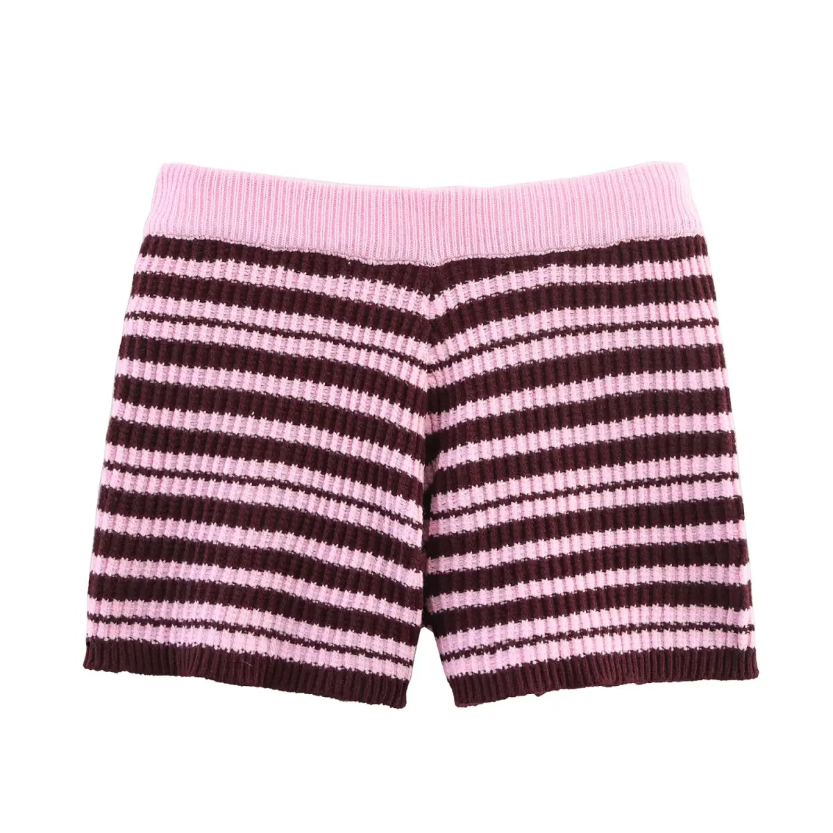 2025 New Women's Clothing European and American Style Fashion Knitted Thin Strap High Waist Casual Shorts