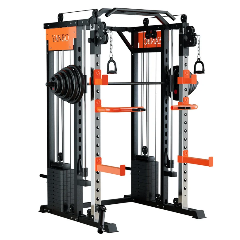 

Comprehensive Body Exercise Core Strength Training Squat Gantry Thickened Solid Steel Smith Fitness Machine