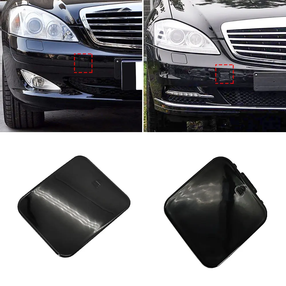 

For Mercedes W221 Car Front Bumper Tow Hook Cover Cap Black For Benz S Class S300 S320 S350 S400 S500 S600 2218850223 2218850322