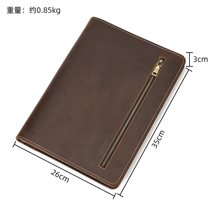 Сумка для документов из натуральной кожи в стиле ретро, защитный чехол для хранения iPad, ретро-клатч, слот для ручки, многофункциональный портфель-клатч