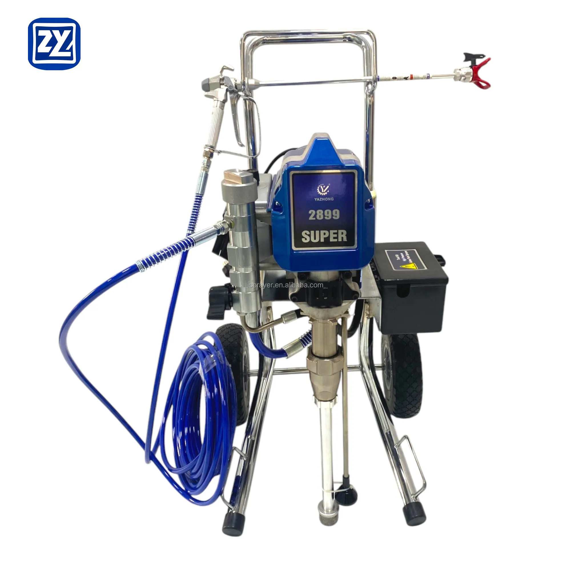 

Электрический безвоздушный распылитель краски 795 для латексных, акриловых, грунтовочных, эмалевых и водоэмульсионных красок, с колесами