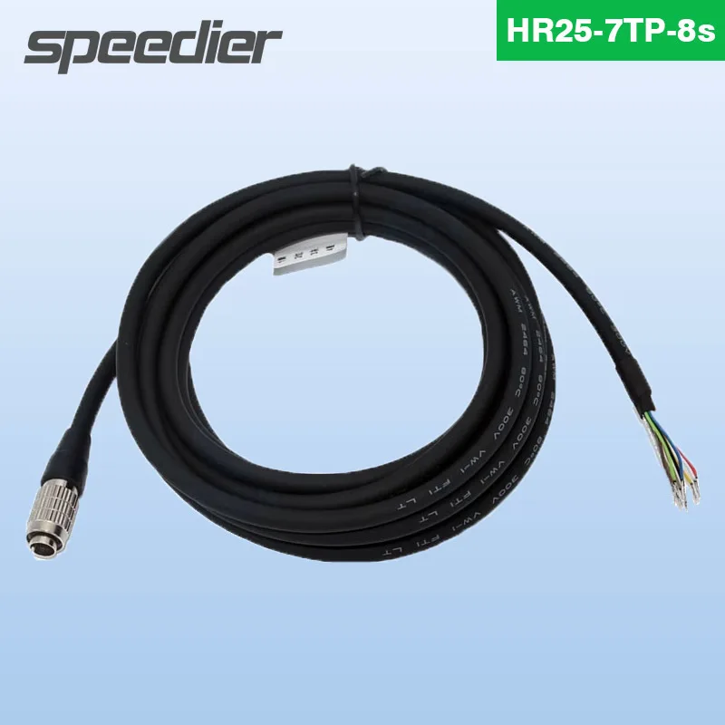 Industrial Camera 8-Core Power Cable Hirose 8-Pin/8-Hole HR25-7TP-8s Flexible Trigger Cable Hikvision CCD Camera 8-Core IO Cable