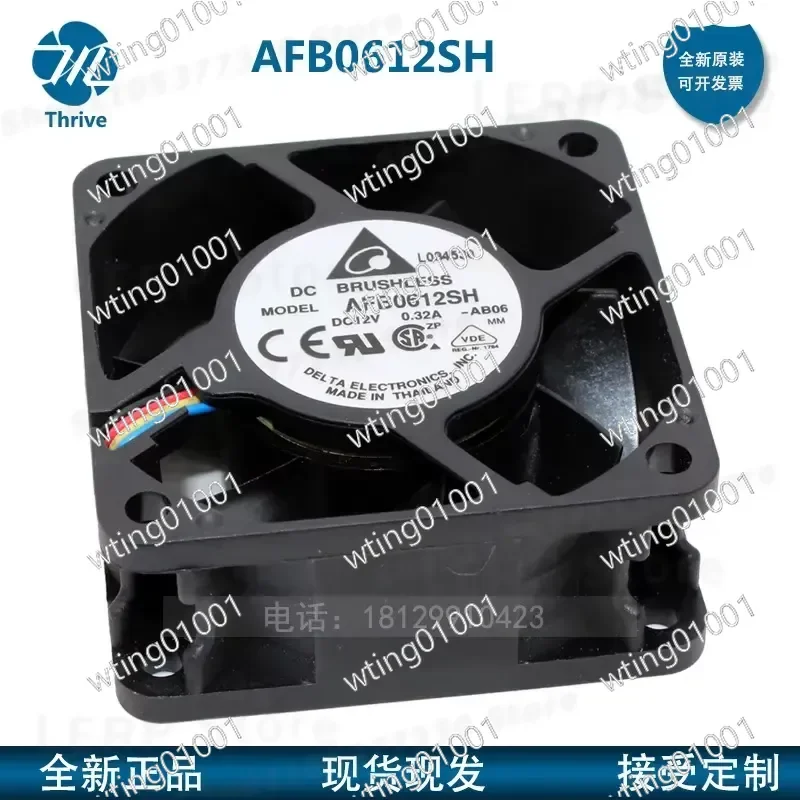 Hot Selling for Delta AFB0612SH 6025 12V 0.32A 60mm High Speed Blower Cooler for Server Rack Cabinet Efficient Heat