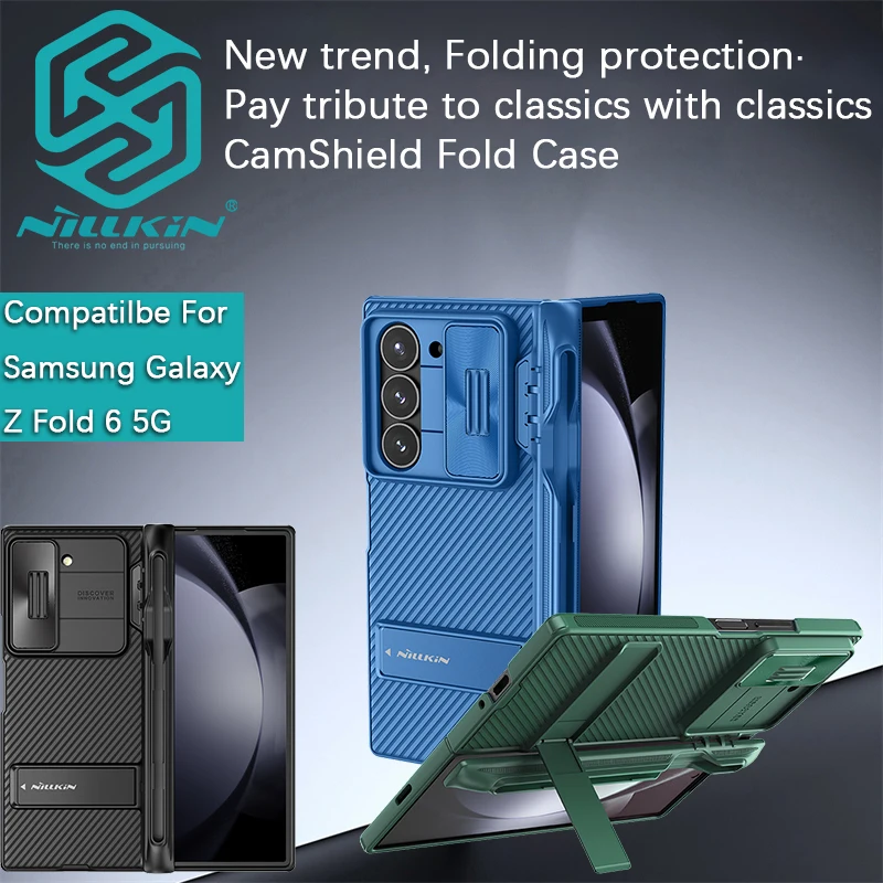 Nillkin For Samsung Galaxy Z Fold 6 Case CamShield Fold Case Lens sliding window cover protective phone Case TPU+PC