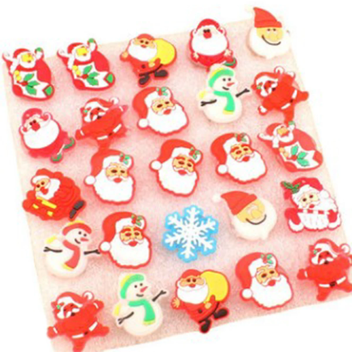 

25Pcs Christmas Glitter Brooches Red Snowman LED Luminous Enamel Pins Glowing Badge Christmas Party Craft Shirt Backpack Gift