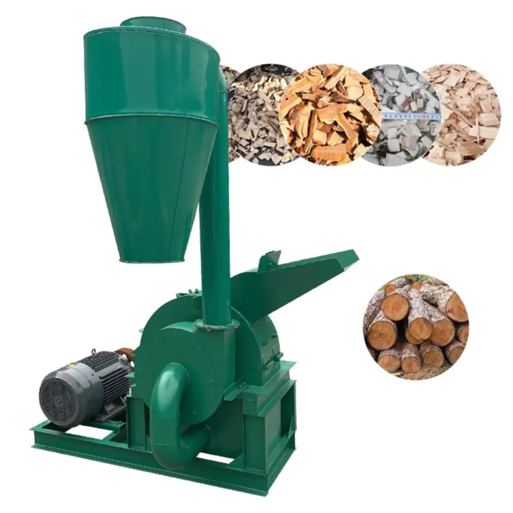 Industrial Fully Electric Motor Opreted Wood Shredding Machine  High Efficiency Wood Chipper Machine