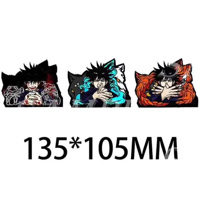 Jujutsu Kaisen, waterproof 3d gradient illusion sticker, grating card, Gojo Satoru, Ancient Jewish car sticker