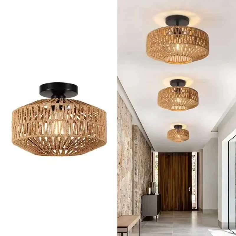 bohemian-woven-flush-mount-ceiling-light-for-bedroom-living-room-nursery