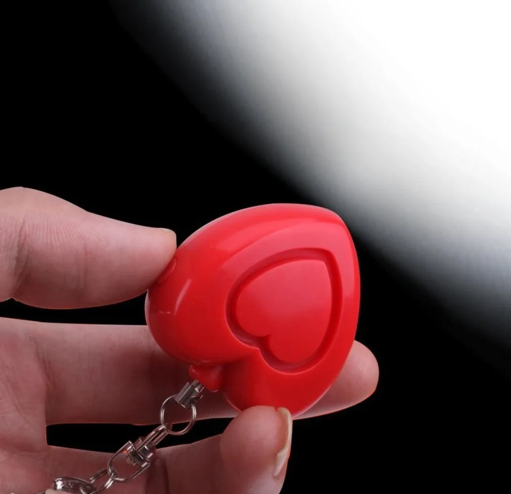 Security Defense Alarm  Keychain Self Defense Emergency Safety Heart Shape Personal Security for Older Women