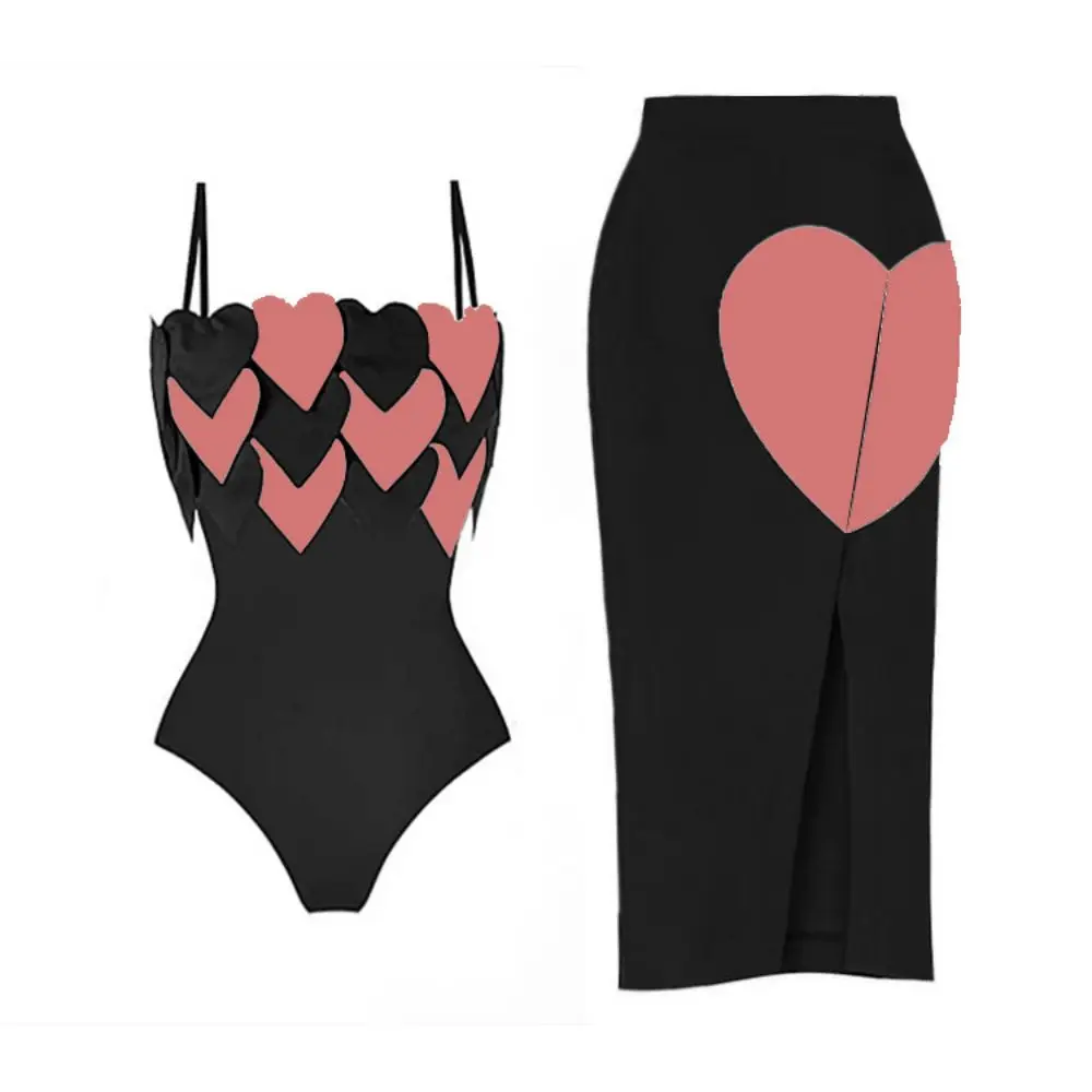 Two-piece triangle swimsuit, heart-shaped bikini, sexy beach dress, fashion, with belt, wrap dress, special sale