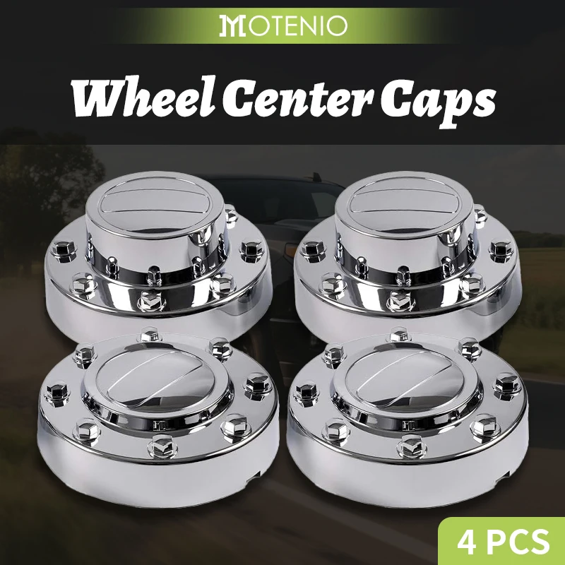 

4PCS Wheel Center Caps for 11-16 Dodge Ram 3500 1-TON Dually Alcoa Alloy Hub Caps 2 Front+2 Rear Chrome Hub Center Caps