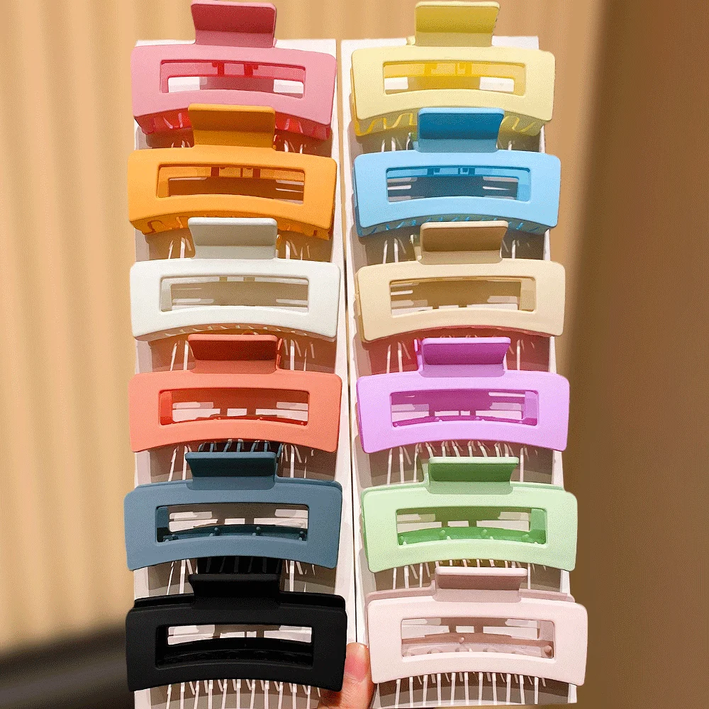 12/6-Pack Solid Color Square Hair Grips Fashionable Everyday Hair Accessories Styling Hairdo Enhancer for Casual Dates Home Use