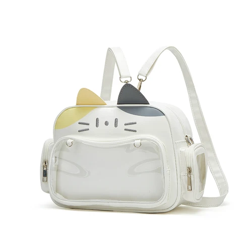 Imagen 2 del producto Bolso pequeño Ita de estilo universitario a la moda, mochilas de gato para mujer, bolso de hombro informal de cuero Lolita Jk Harajuku