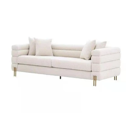 Nordic simple light luxury lamb fleece sofa Simple sofa lambskin sofa three-piece living room