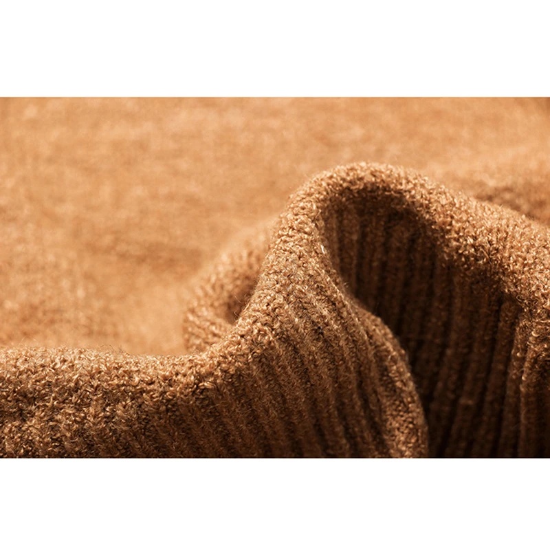 Suéter feminino solto de gola alta plus size novo outono inverno cor elástica frontal ort ba longo malhas femininas