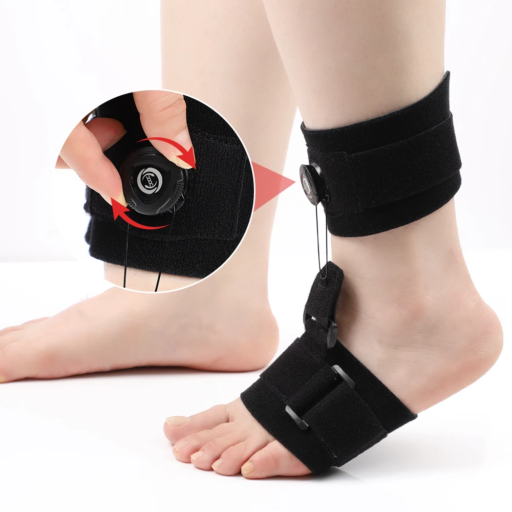 Adjustable Plantar Foot Drop Traction Corrector Orthosis Stabilizer Brace Support Night Splints Pain Relief Ankle Support