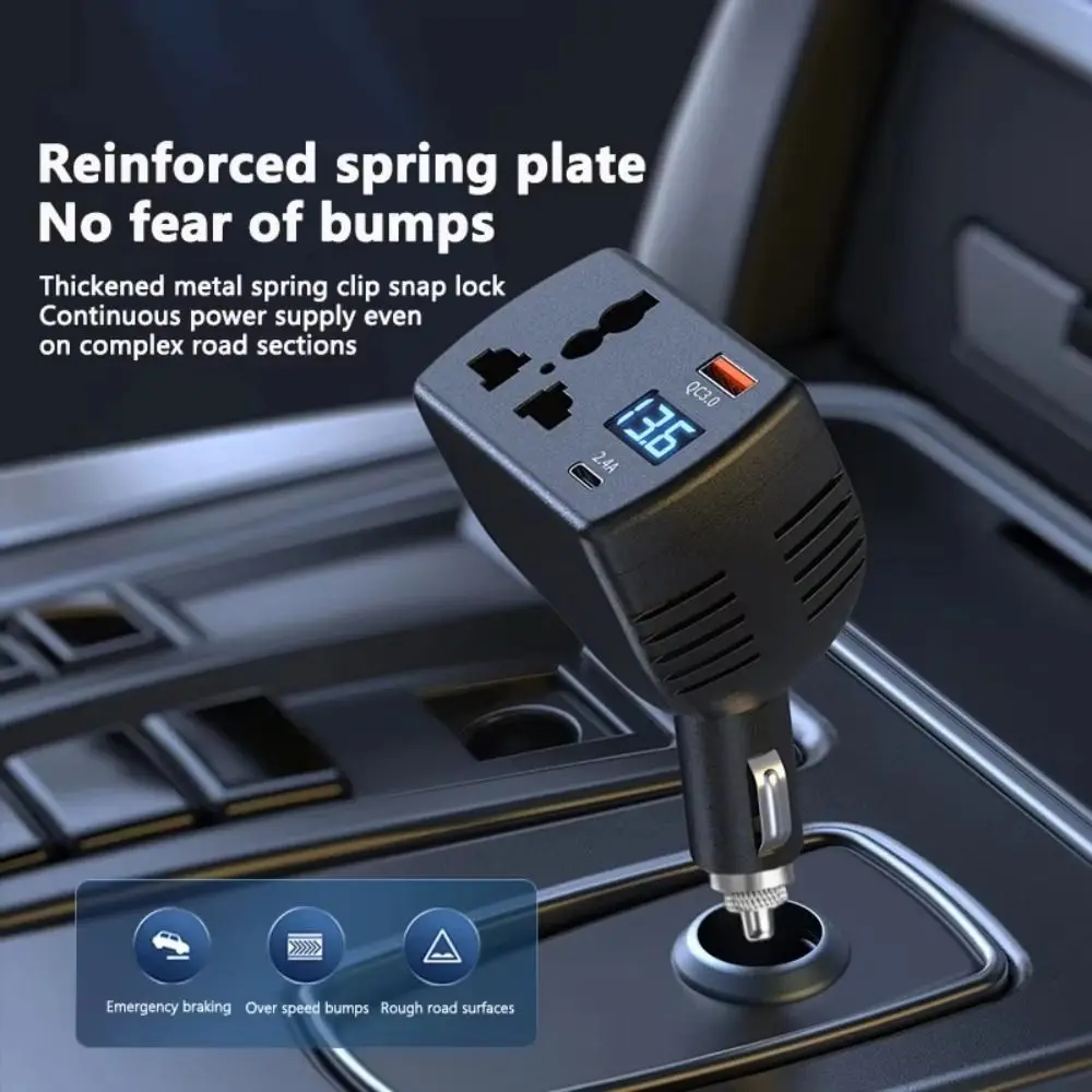 

150W Output Power Inverter 12V/24V DC Input Digital Display Voltage Converter 110V/220V AC Output Car Inverter Auto Power