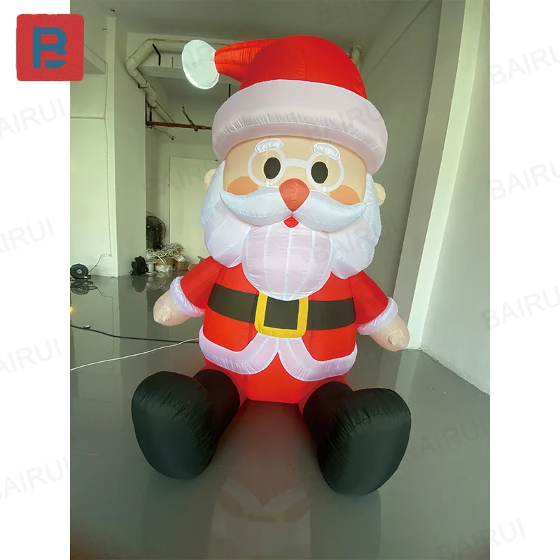 سانتا كلوز القابلة للنفخ، نموذج هوائي لعطلة عيد الميلاد مع منفاخ، دعائم تزيين نشاط العطلات الخارجية #4