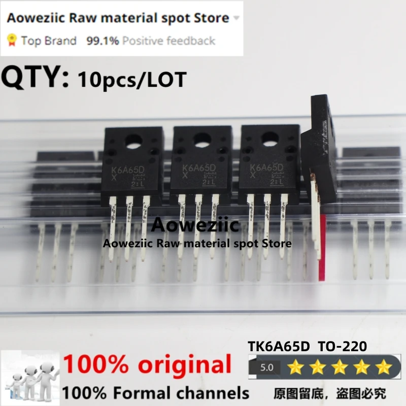 Aoweziic 2022+ 100% Nuovo Importato Originale TK2A65D K2A65D TK3A65D K3A65D TK4A65D K4A65D TK5A65D K5A65D TK6A65D K6A65D TO-220F