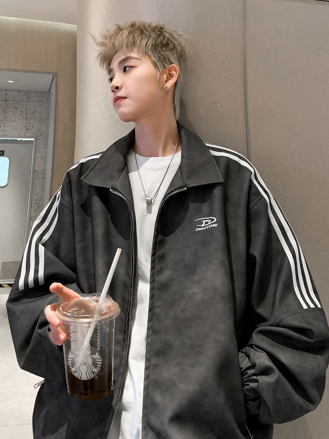 

Мужская кожаная куртка в стиле ретро, осенняя новинка, свободная повседневная куртка из искусственной кожи с молнией, ветрозащитная, модная верхняя одежда