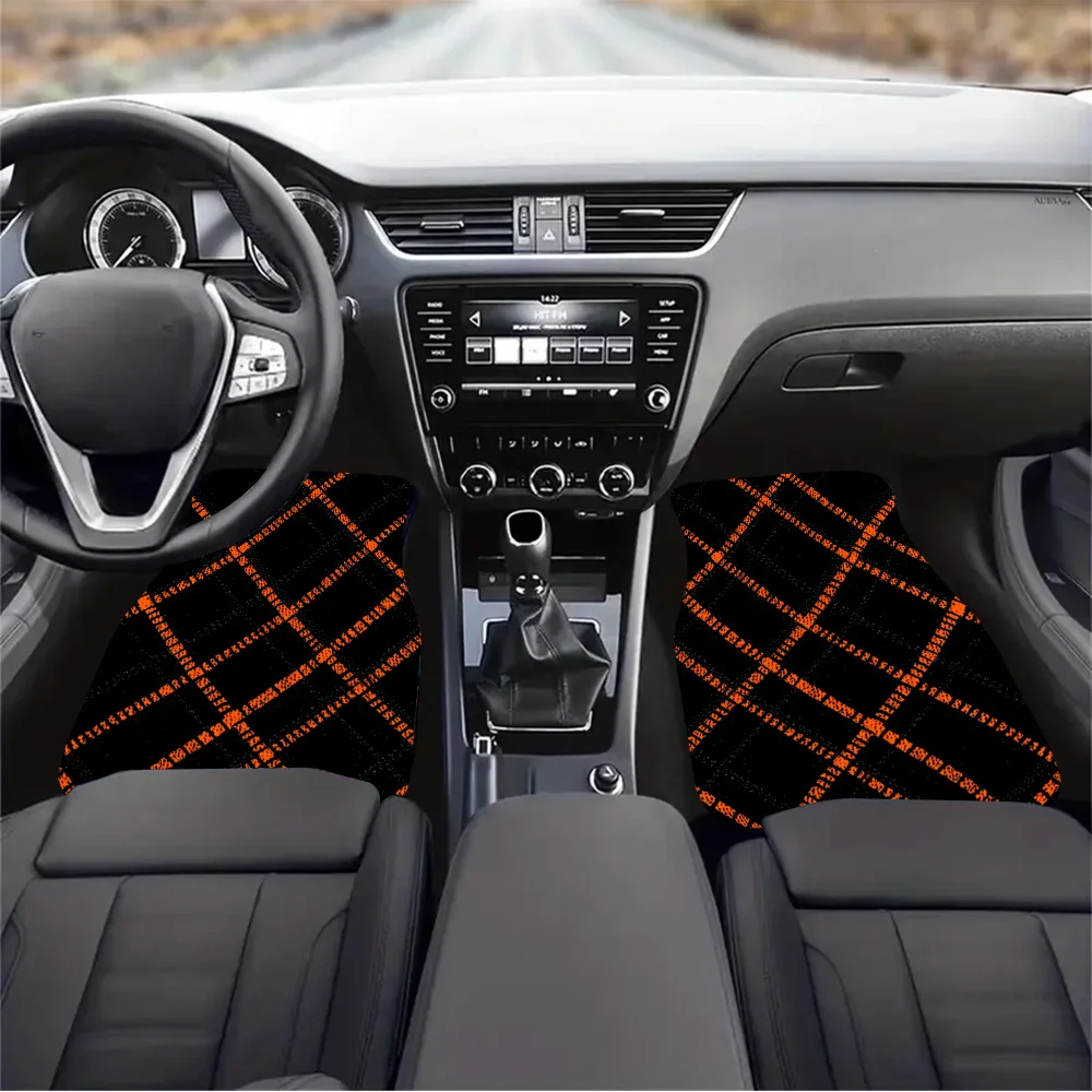 4pcs-Cyber Code Matrix, Printed Car Floor Mats - Stylish, Easy To Clean, Suitable For All Vehicles, Durable And Provide Lasting