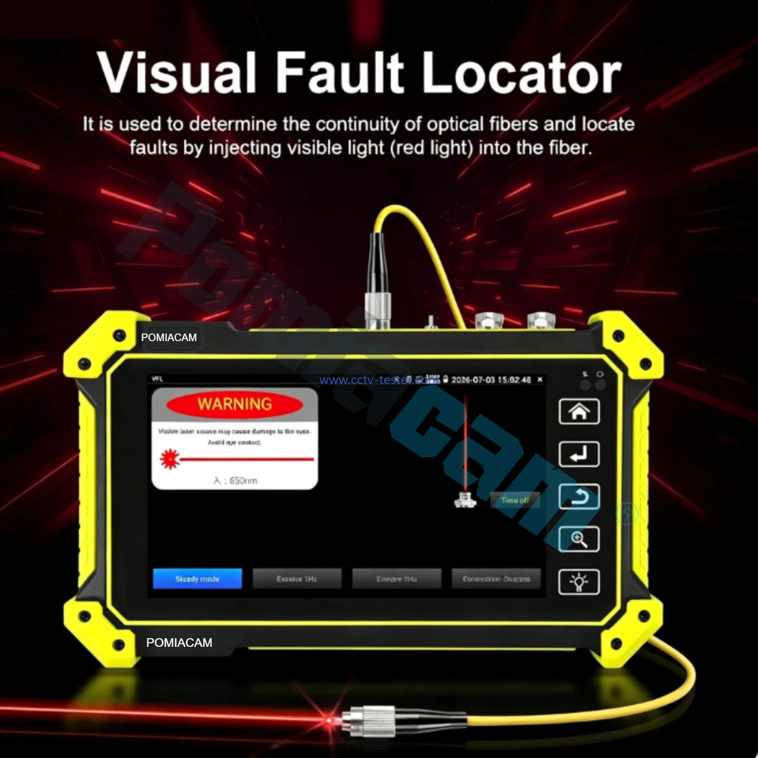 All-in-one CCTV Test Tool 4K IP Camera Tester,Support 8MP AHD CVI TVI CVBS, Built-in 2600mAh Battery OPM ,VFL & Cable Tracer