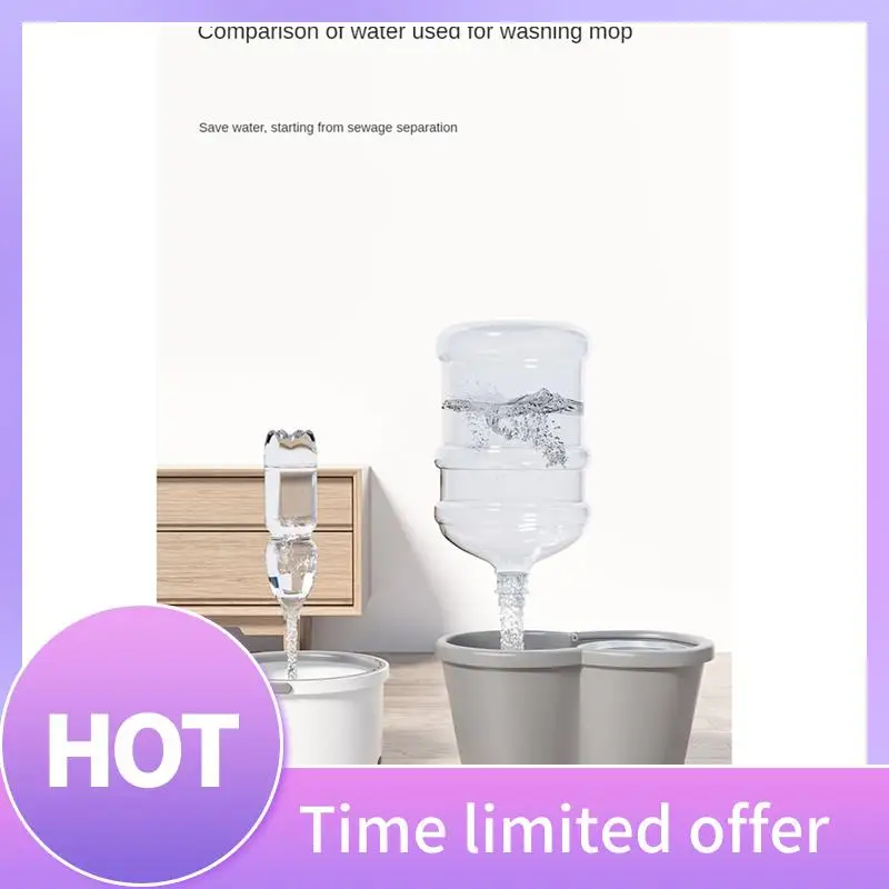 

1Set Mop Water Separation 360° Rotatable Adjustable Cleaning Mop No Hand-Washing Mop Household Cleaning Tools With Bucket