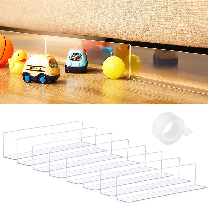 (Ce14)Sofa Toy Blocker,Adjustable Bumper,Bumper Guard for Avoid Things Sliding Under Couch Include Adhesive Strap