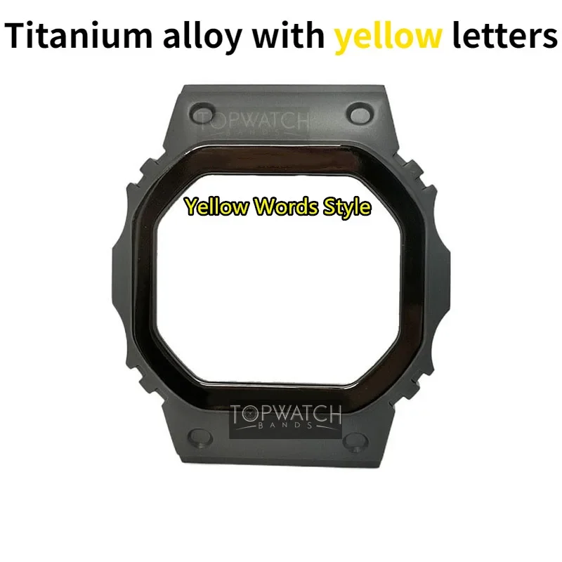 Titanium Alloy Watch Case Bezel GW-B5600 DW5600 GW5600 5035 Mod Watch Band GW-M5610 Belt Black Watchband GW-M5610 Silver