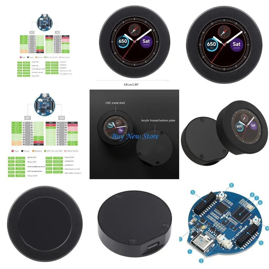 20CE RGB 240x240 GC9A01 ไดร์เวอร์ SPI อินเทอร์เฟซ 1.28 นิ้วจอแสดงผล LCD