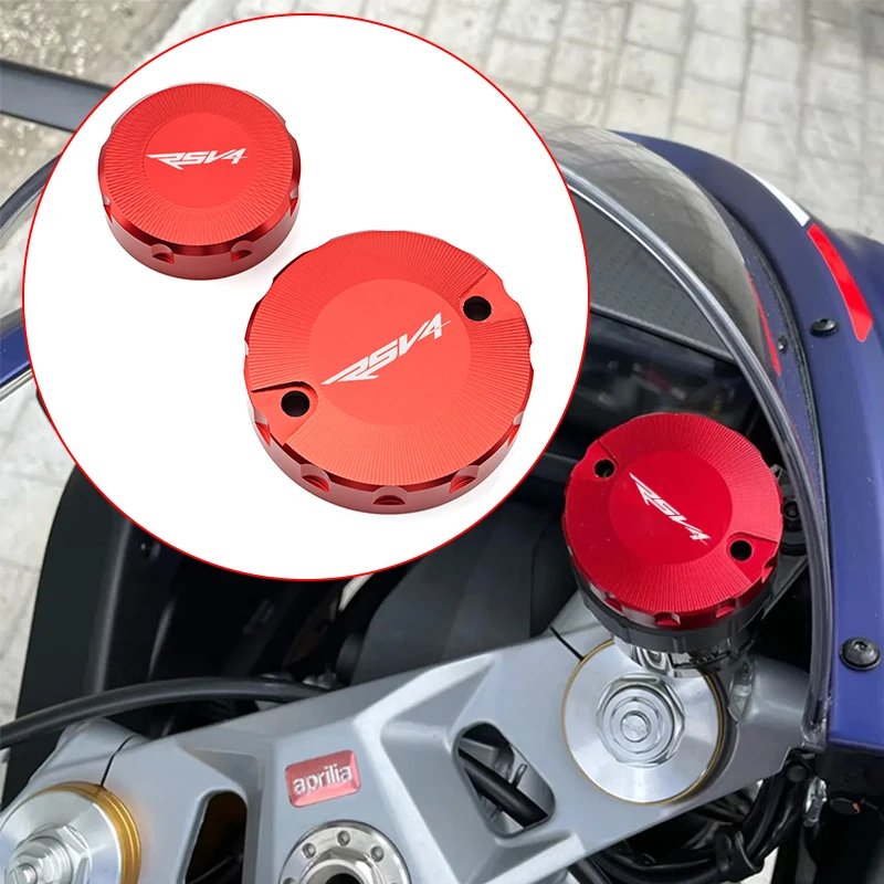 

Motorcycle CNC Front Brake Clutch Rear Brake Fluid Reservoir Cover For Aprilia RSV4 1100 Factory RSV4 2020-2026+ Accessories