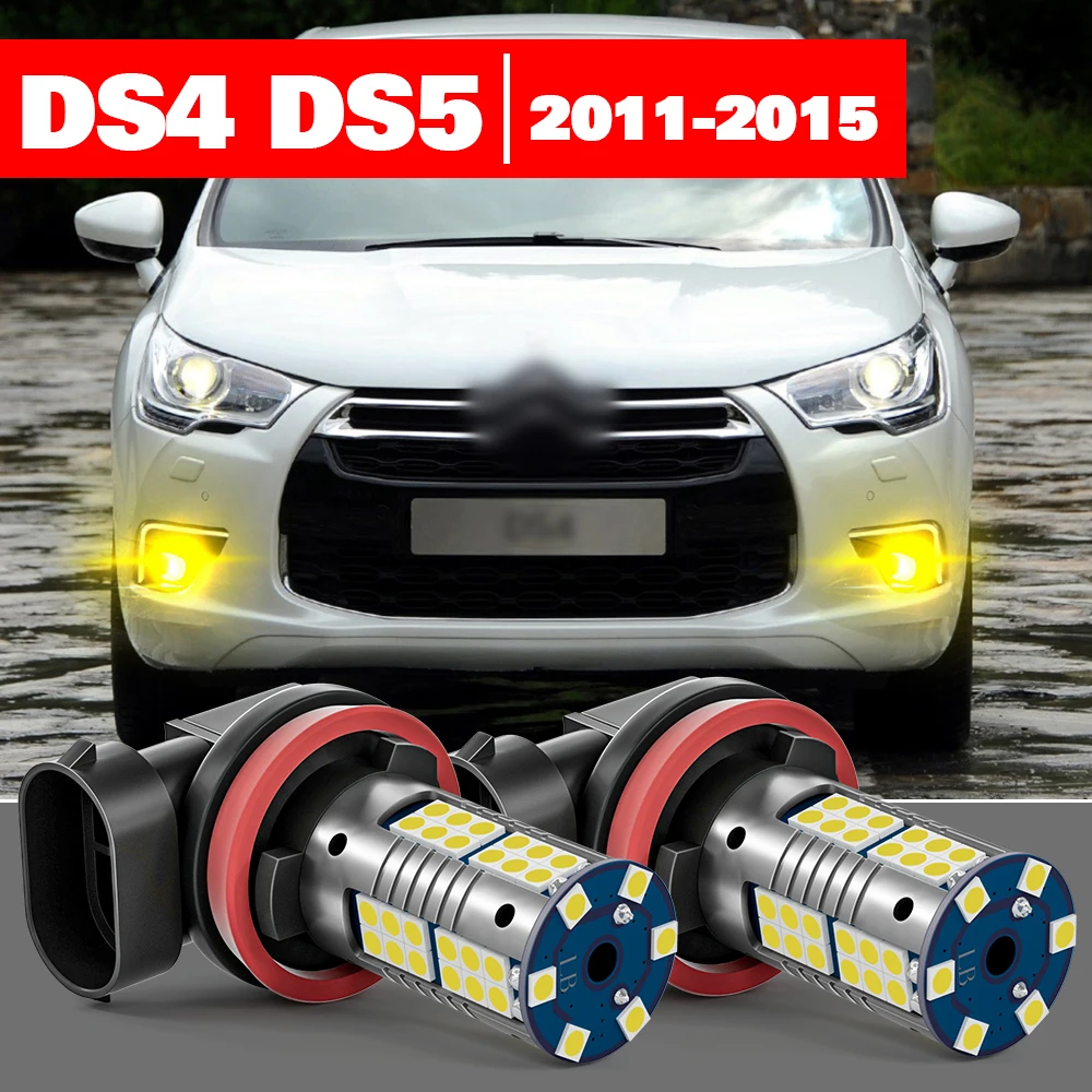 

For Citroen DS4 DS5 2011-2015 Accessories 2pcs LED Fog Light 2012 2013 2014