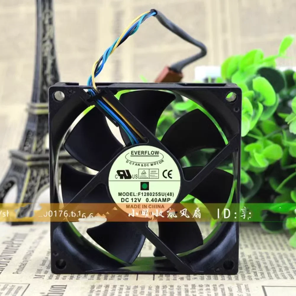 novo-para-f128025su-ventilador-pwm-para-cpu-80x80x25mm-12v-040a-4-fios-4-pinos-cooler-de-cpu-para-computador