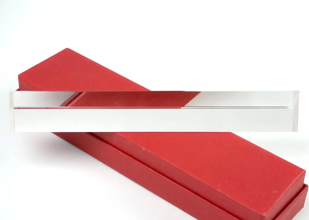 30x30x200mm K9 Crystal Triangular Prism Without Box for Light Spectrum Physics Photo Optical Instruments Rainbow Experiment