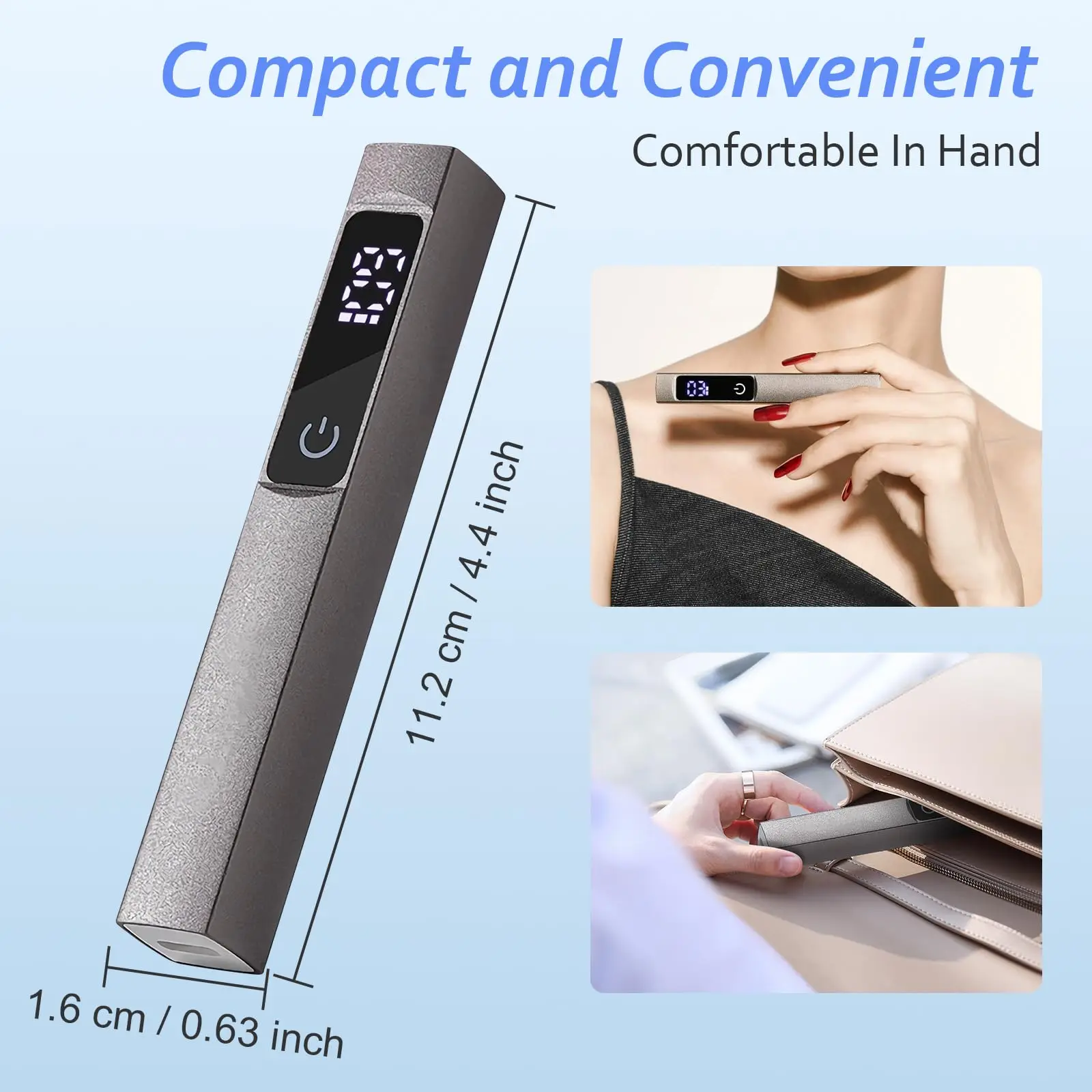 Draagbare Uv Led Nagellamp Handheld Nageldrooglamp Met Touchscreen Gel Led Uv Nagellamp Voor Thuis Nagelstudio 'S