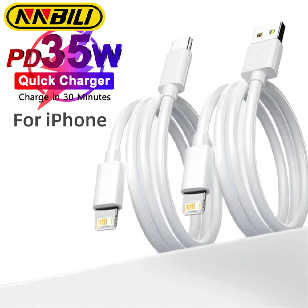 NNBILI PD 35W USB Cable For iPhone 14 13 12 11 Pro Max 7 8 14 Plus XS XR Fast Charging USB C Cable Charger Date Wire Accessories