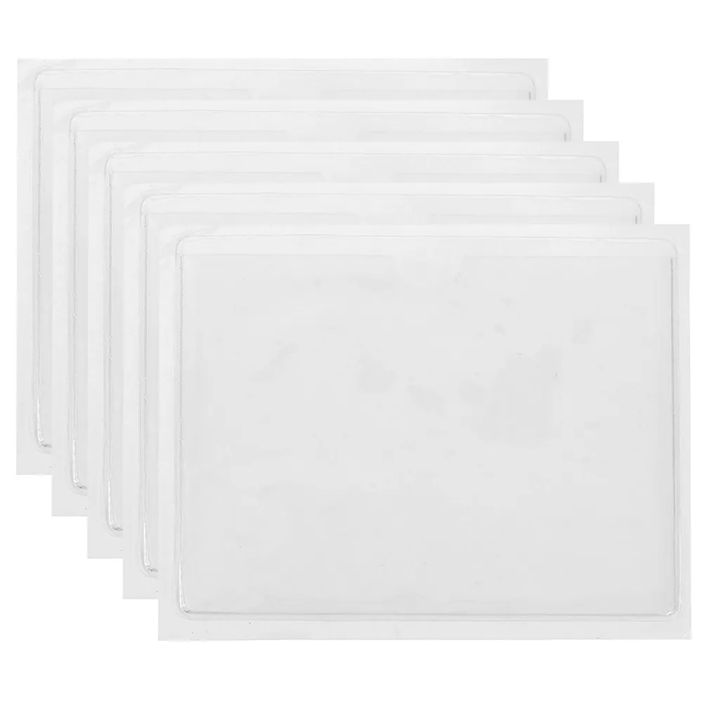 

5 шт. прозрачных клейких карманов для индексных карт, пластиковые держатели для визиток, пропусков на парковку, этикеток, обложек для индексных карт