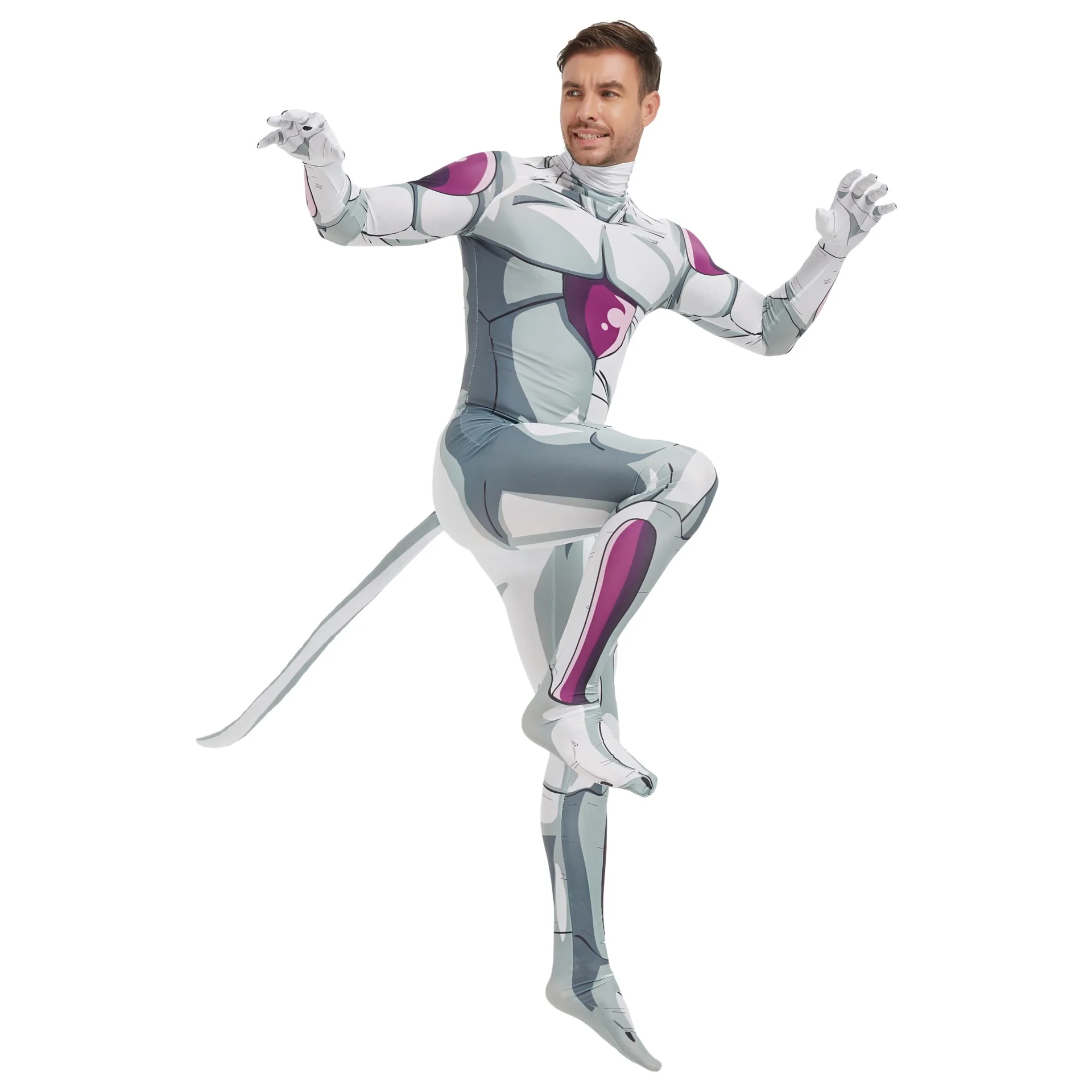 Frieza Zentai Bodysuit Jumpsuits Frieza Costume Suit Halloween Carnival Cosplay Frieza Outfits