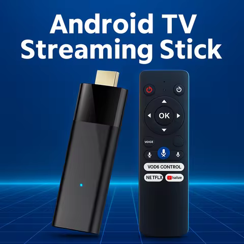 Smart Mini TV Stick Android 14 32GB 64GB Allwinner H313 Quad Core 2.4G&amp;5G Wifi Voice Control BT5.2 8K Set Top Box Media Player