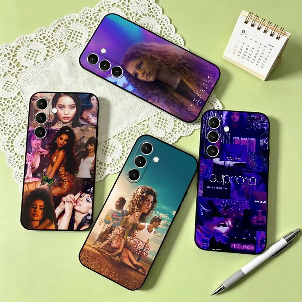 E-Euphoria – coque de téléphone en Silicone souple noir, série télévisée américaine, pour Samsung Galaxy A73,A72,A71,A70,A53,A52,A51