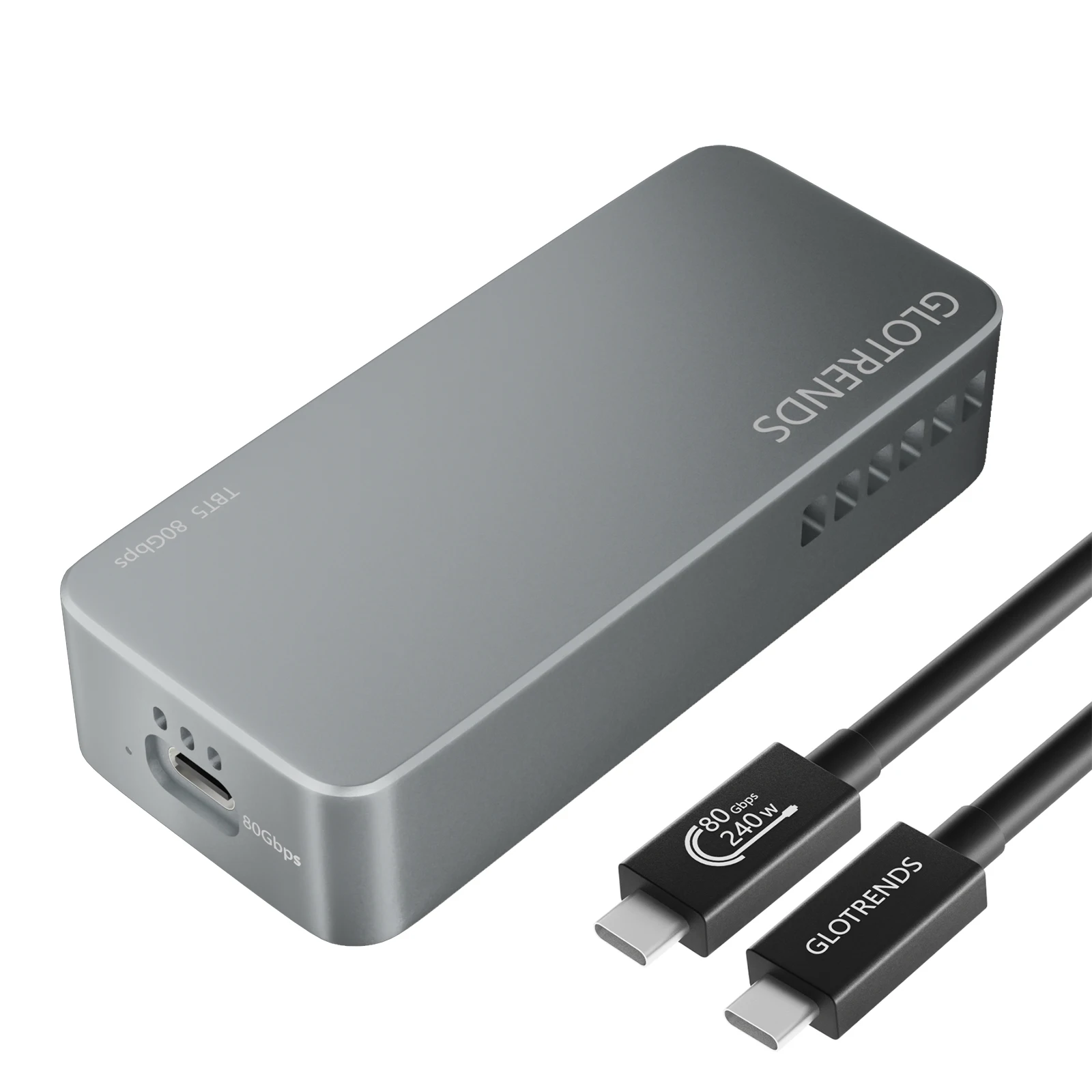 80Gbps M.2 NVMe SSD Enclosure, Compatible with Thunderbolt 5/4/3/USB4