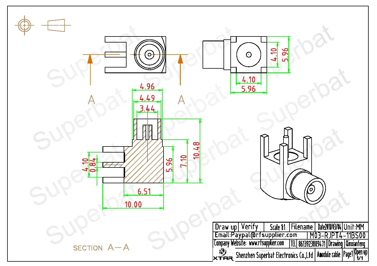 Superbat 10Pcs Mcx Thru Hole Jack Haakse Pcb Mount Met Soldeer Bericht Rf Coaxiale Connector