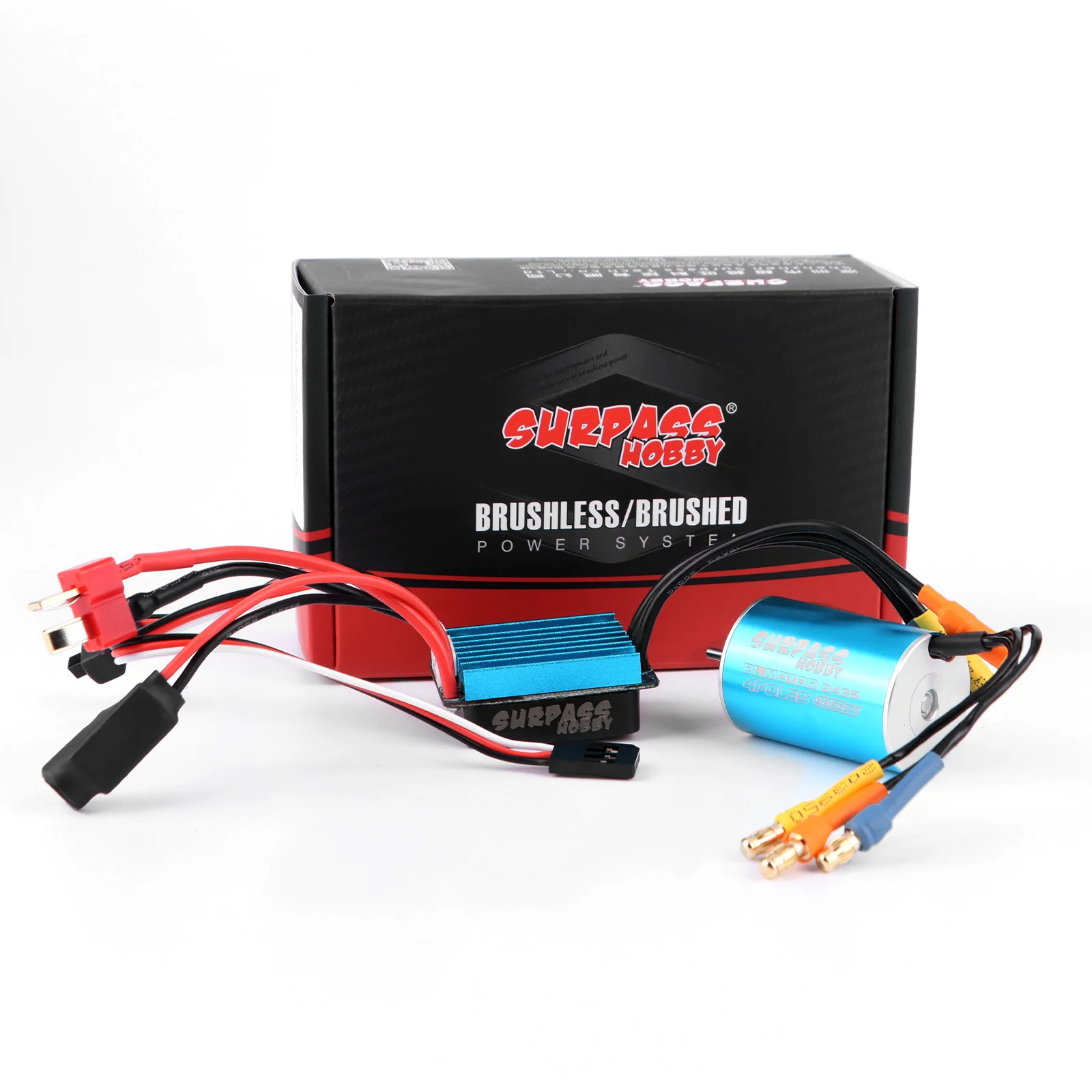 2435 4800KV Brushless Motor and 25A ESC Combo for 1/18 RC Car Truck Upgrades, Compatible with LaTrax Teton, Rally, SST