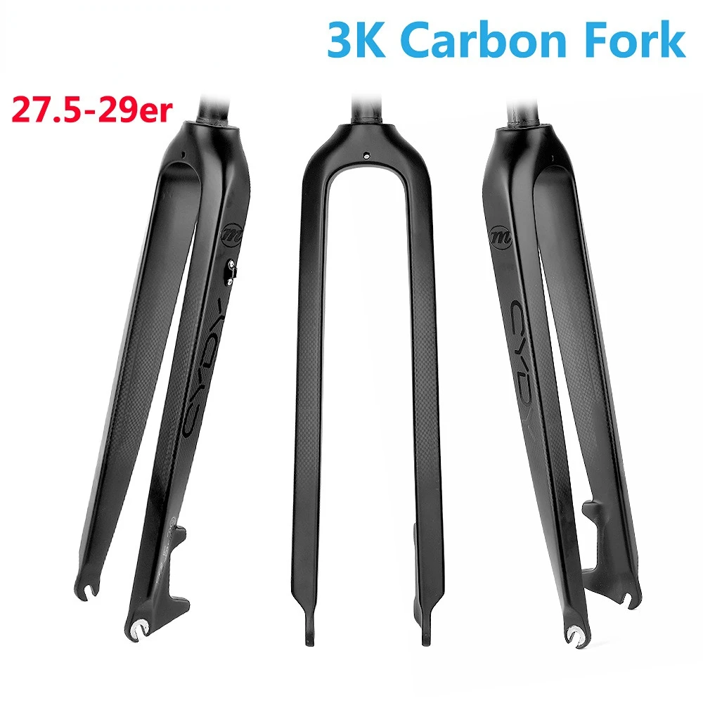 

Bicycle Carbon Fork MTB 700C T800 3K Road Bike Rigid Forks Disc Brake Mountain Bikes Universal 27.5/29" Cycles Parts Acessories