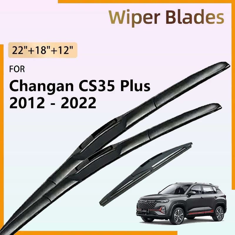 

Front Rear Wiper Blade For Changan CS35 Plus 2012 - 2022 2021 2020 2019 2018 2016 2015 Oshan COS5° Windshield Windscreen Brushes