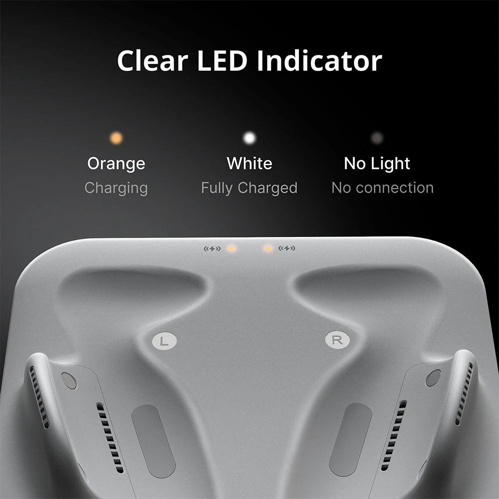 مجموعة شحن وحدة التحكم BOBOVR CD3 متوافقة مع ملحقات Quest3/3S G3 غطاء مقبض سيليكون مضاد للانزلاق بطارية قابلة للشحن