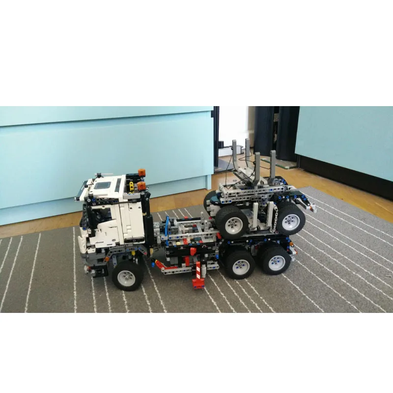 

MOC-5890 грузовой транспортный грузовик, строительные блоки, модель 2926, деталиMOC, креативные строительные блоки для мальчиков и детей на день рождения, игрушки, подарки