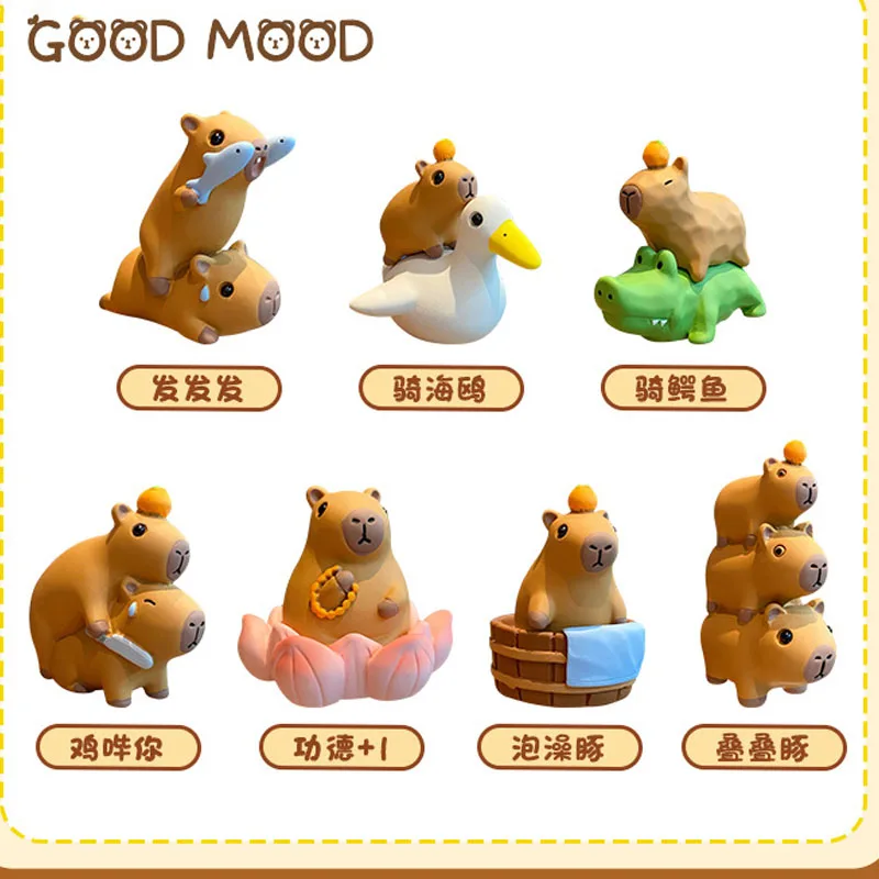 Capibara Model Figuur Capibara Hars Ornamenten voor Vrouwen Creatieve Trend Autodecoraties Tafelmeubilair Desktop Decoraties