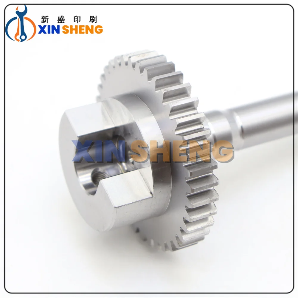 High Quality For Heidelberg M2.030.510 Stainless Steel Gear Shaft SM74 PM74 Machine Parts Gear Shaft 38 Teeth